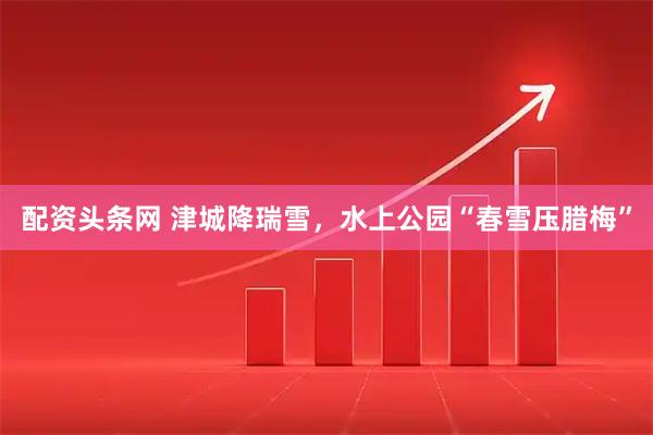 配资头条网 津城降瑞雪，水上公园“春雪压腊梅”